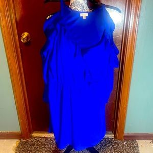 Women electric blue dress